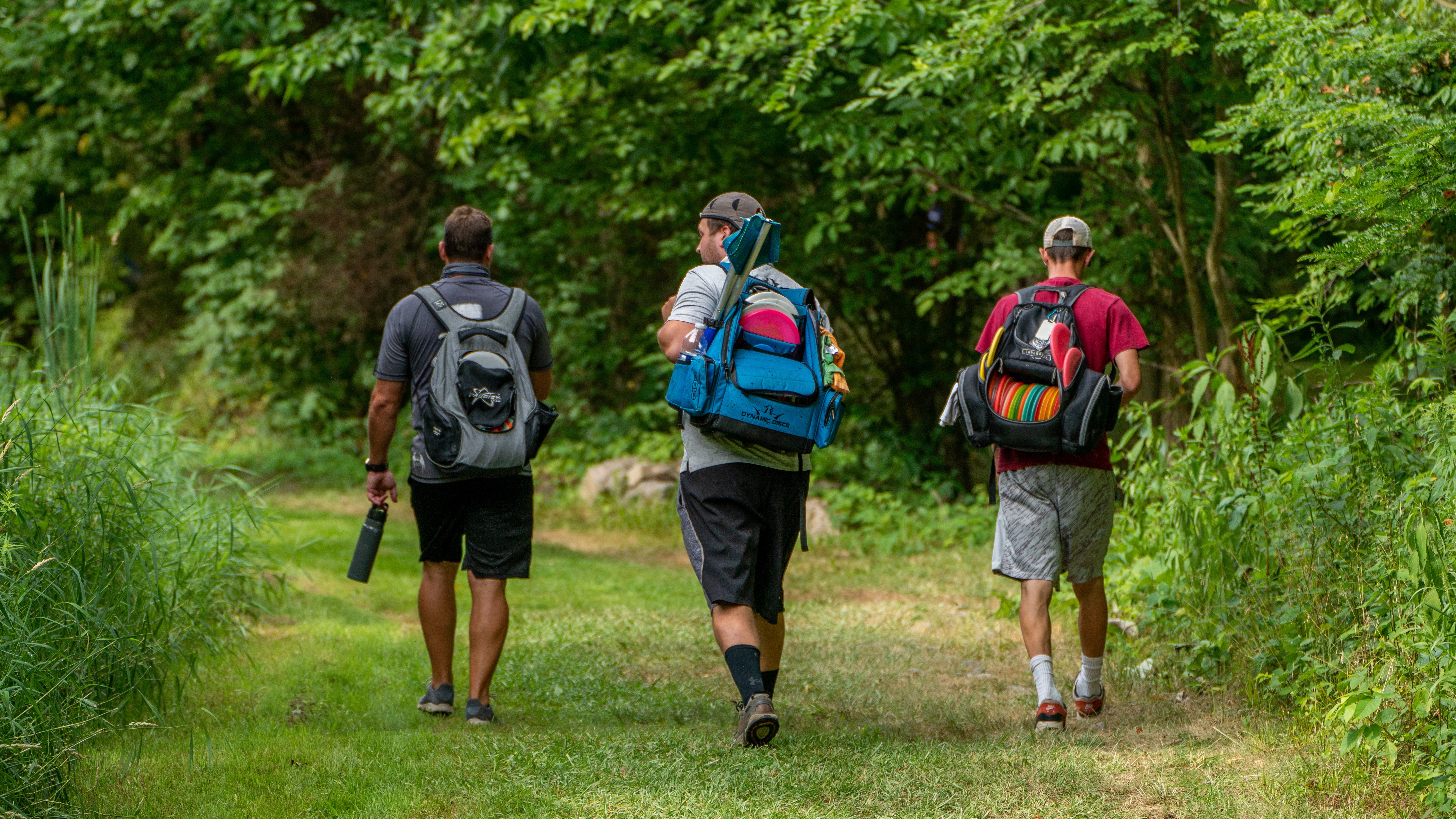 Walking a disc golf course